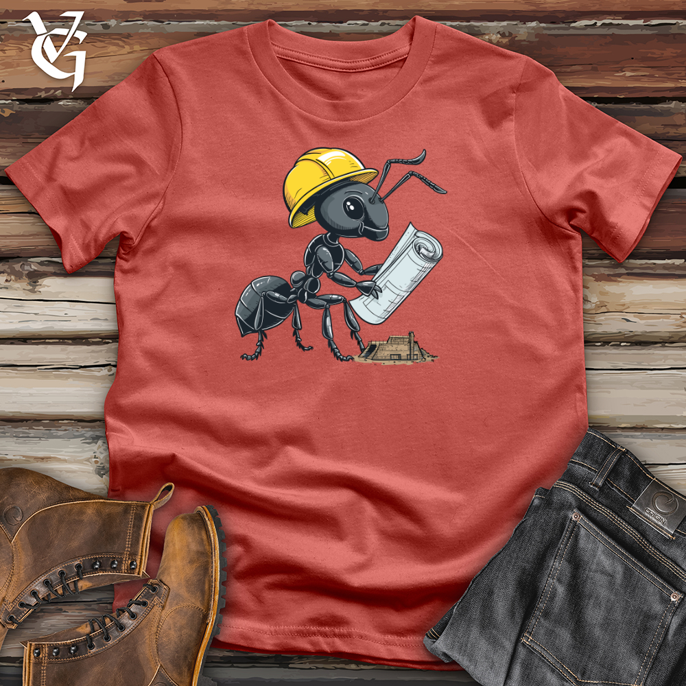 Viking Goods Ant Construction Planner Cotton Tee Rust / L