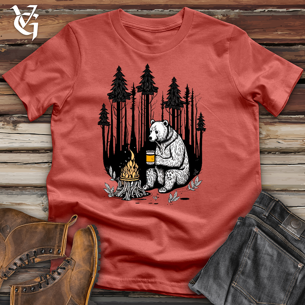 Viking Goods Bear Happy Hour Cotton Tee Rust / L