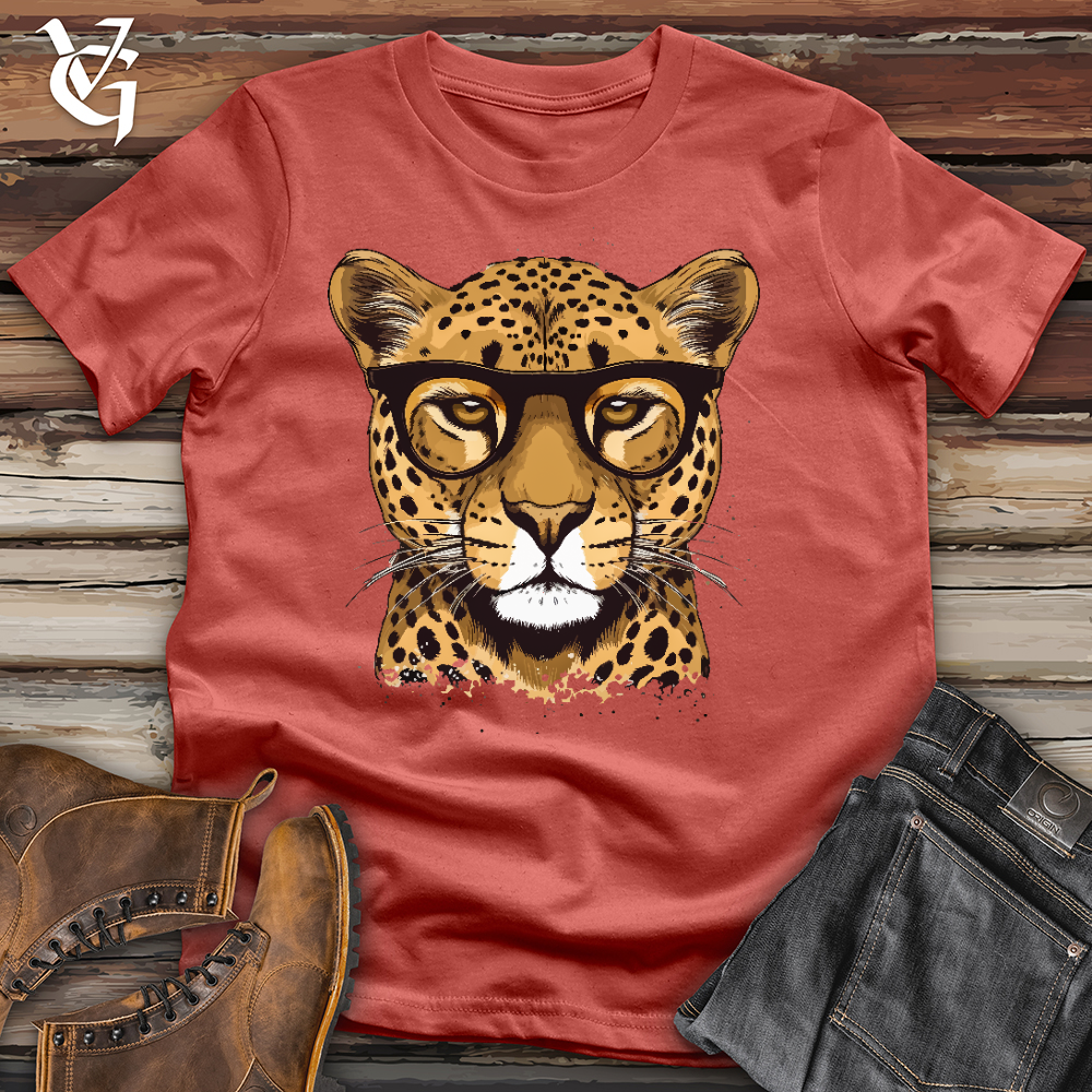Viking Goods Cheetah Eyeglass Cotton Tee Rust / L