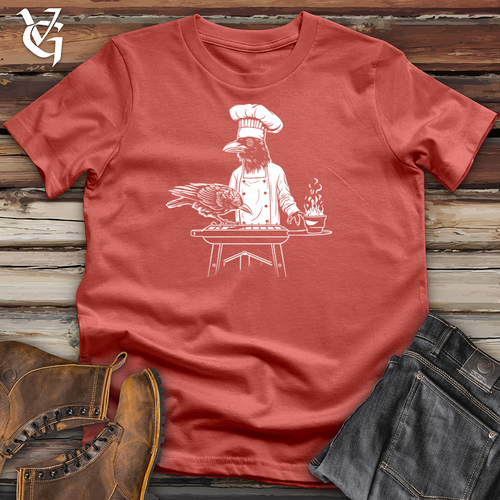 Viking Goods Chef Raven Grillmaster Cotton Tee Rust / L