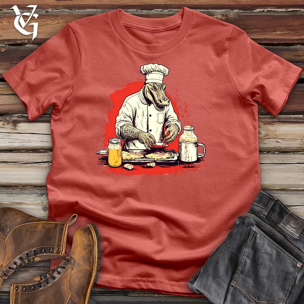 Viking Goods Cooking Crocodile cotton Tee Rust / L