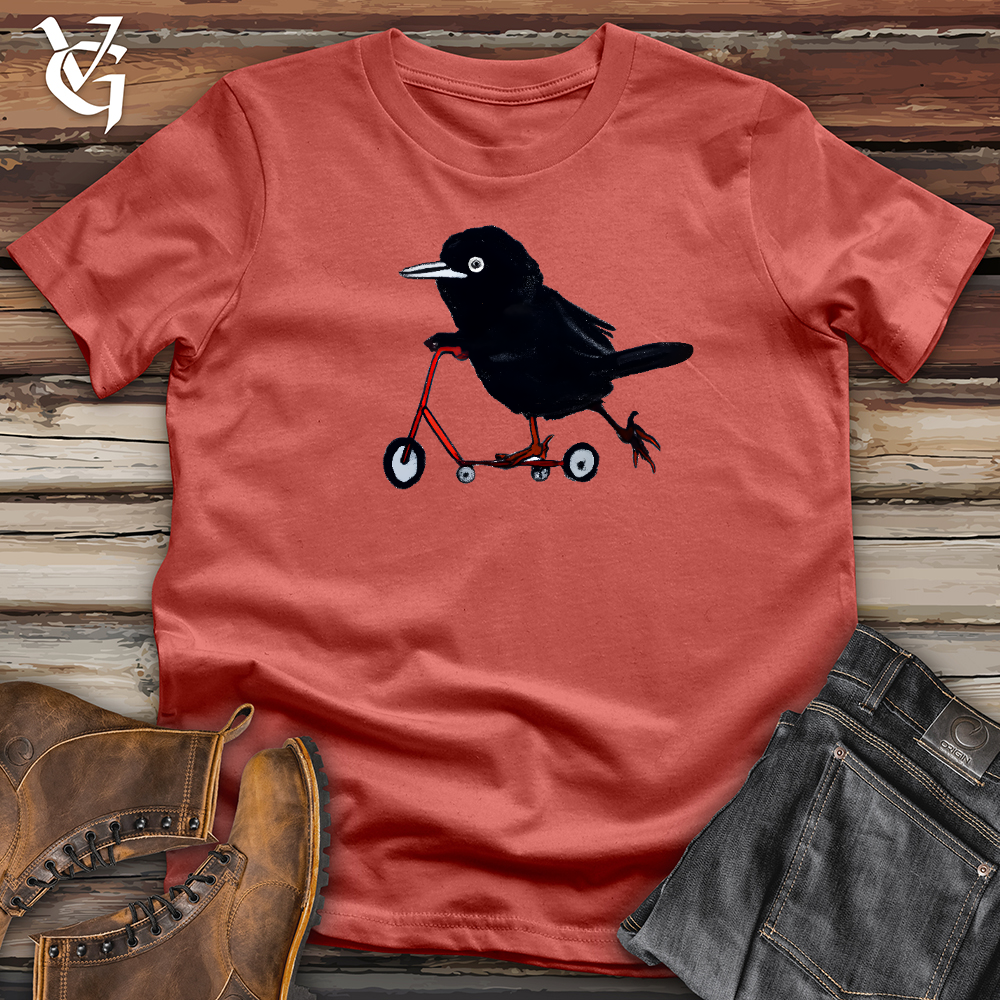 Viking Goods Crow Riding Scooter Cotton Tee Rust / L