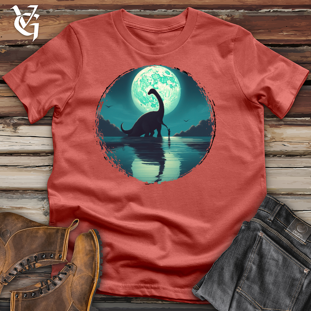 Viking Goods Dino Under The Moon Cotton Tee Rust / L
