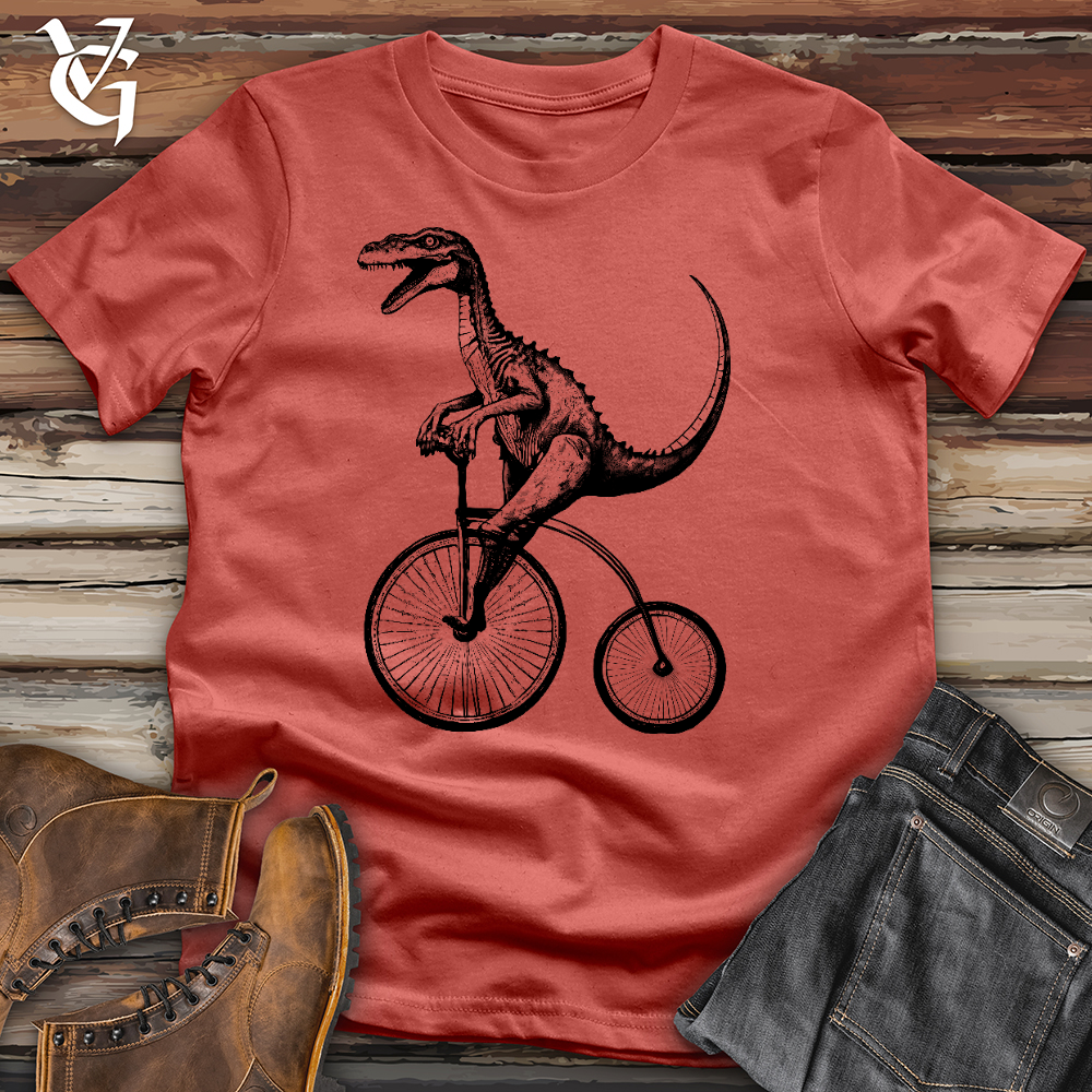 Viking Goods Dinosaur Cyclist Cotton Tee Rust / L