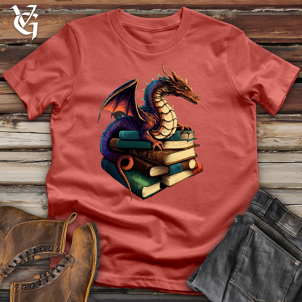 Viking Goods Dragon Book Hoarder Cotton Tee Rust / L