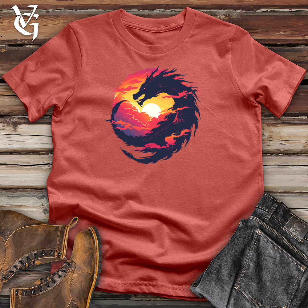 Viking Goods Dragon Embrace Eclipse Cotton Tee Rust / L