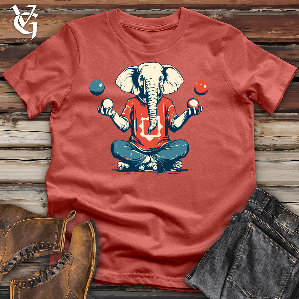 Viking Goods Elephant Playing Cotton Tee Rust / L