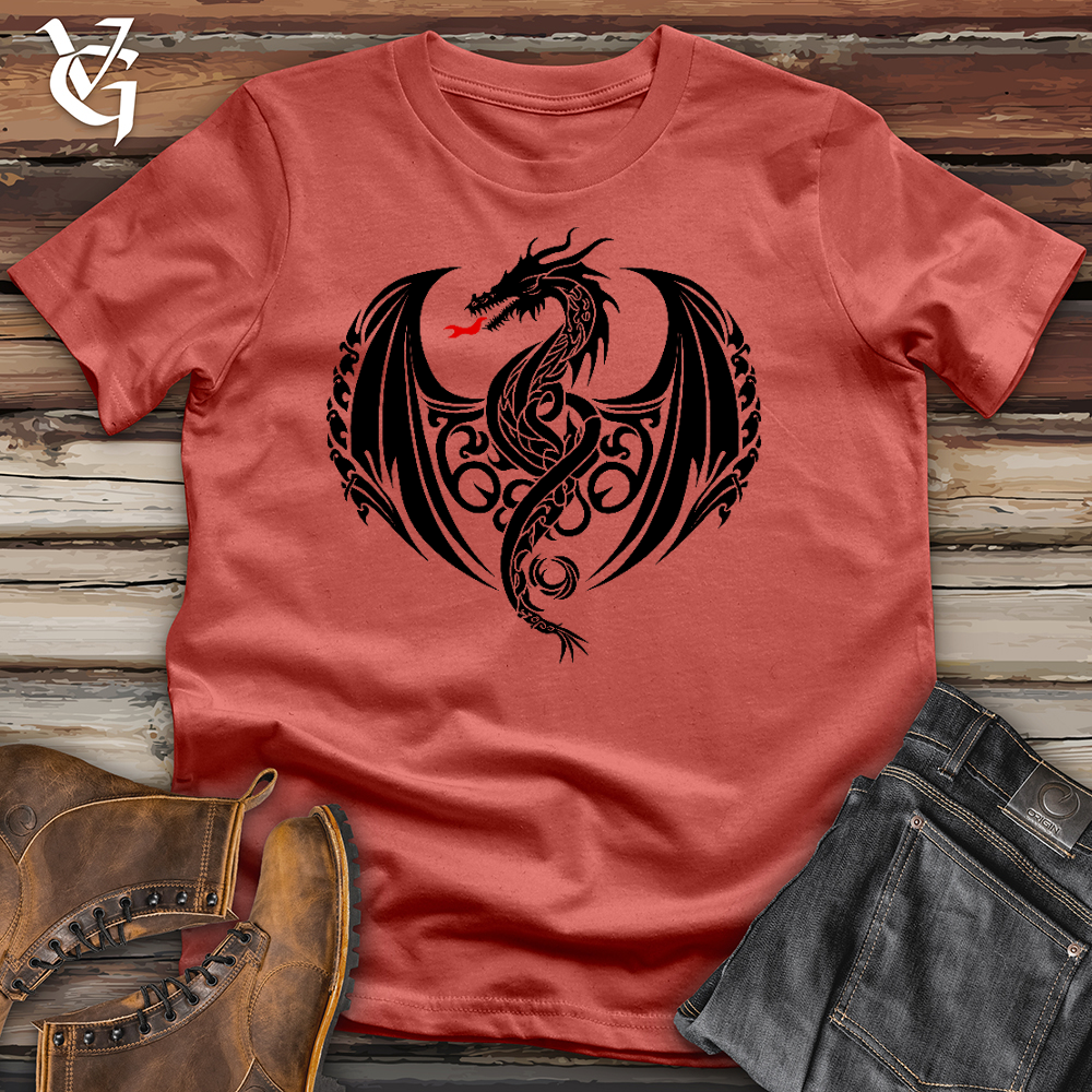 Viking Goods Fire Breathing Dragon Cotton Tee Rust / L