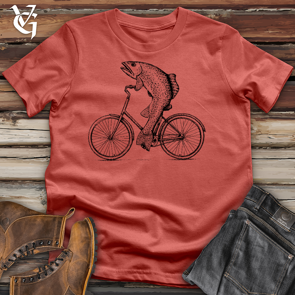 Viking Goods Fish On Wheels Cotton Tee Rust / L