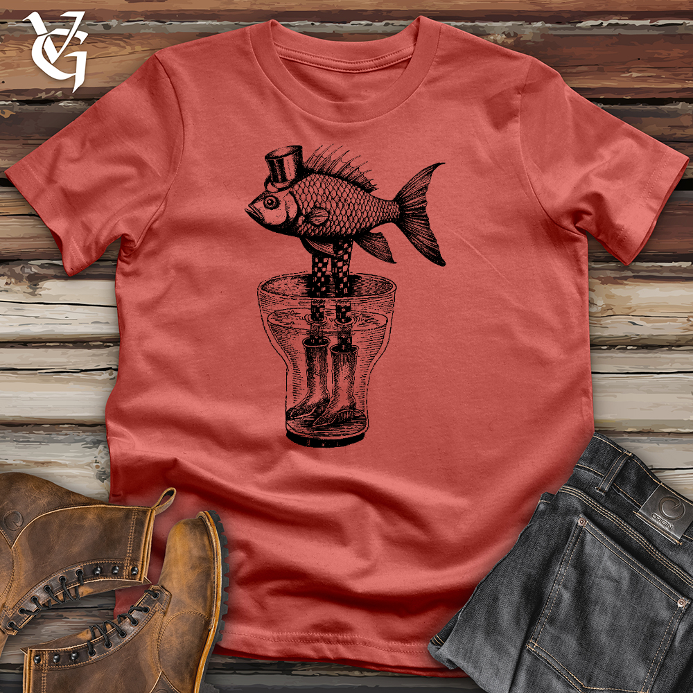 Viking Goods Fish Out Of Water Cotton Tee Rust / L