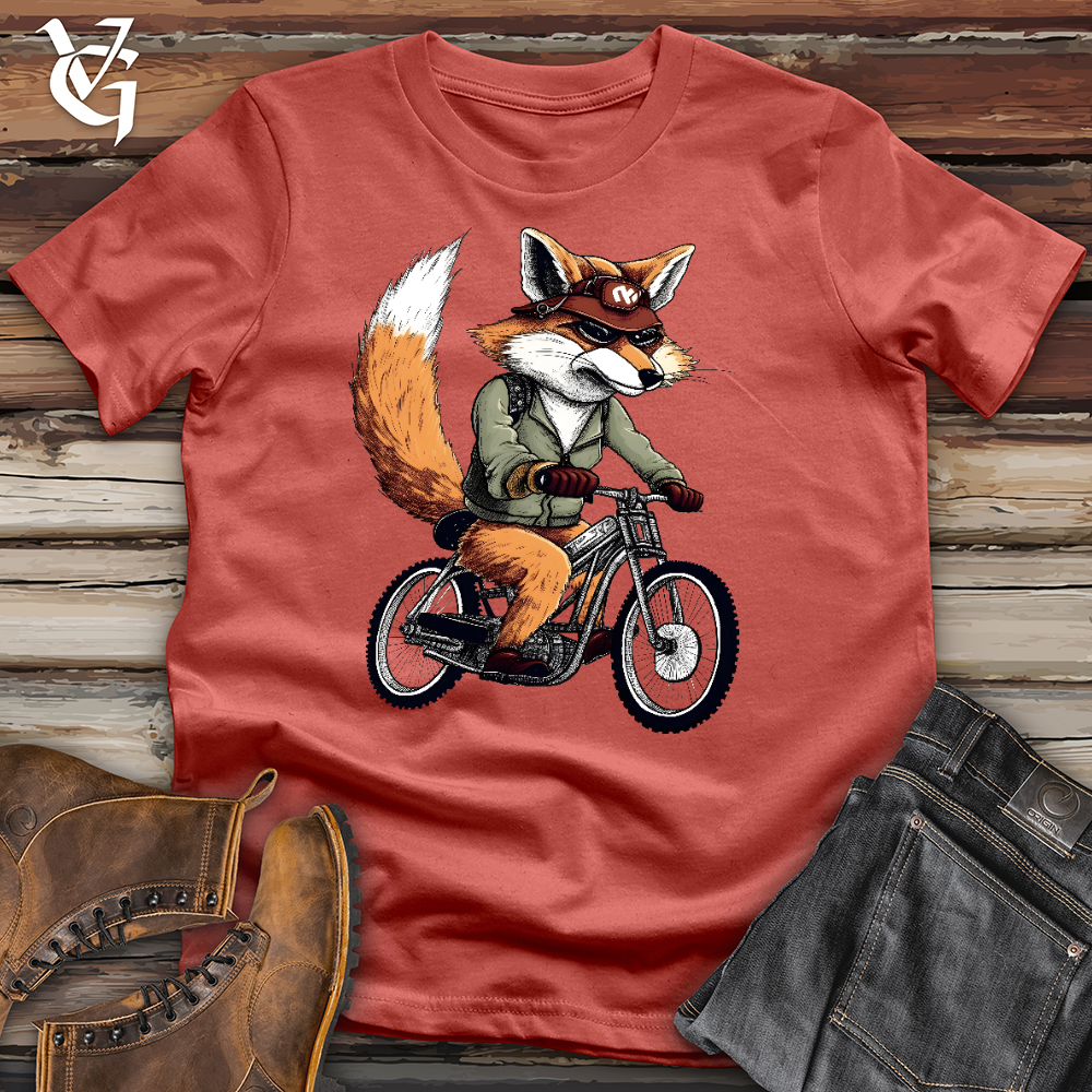 Viking Goods Fox Biker Cotton Tee Rust / L