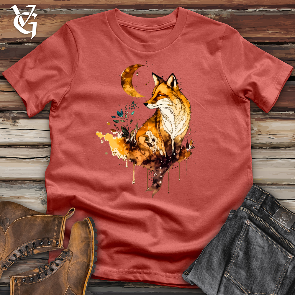 Viking Goods Fox Watercolor Cotton Tee Rust / L