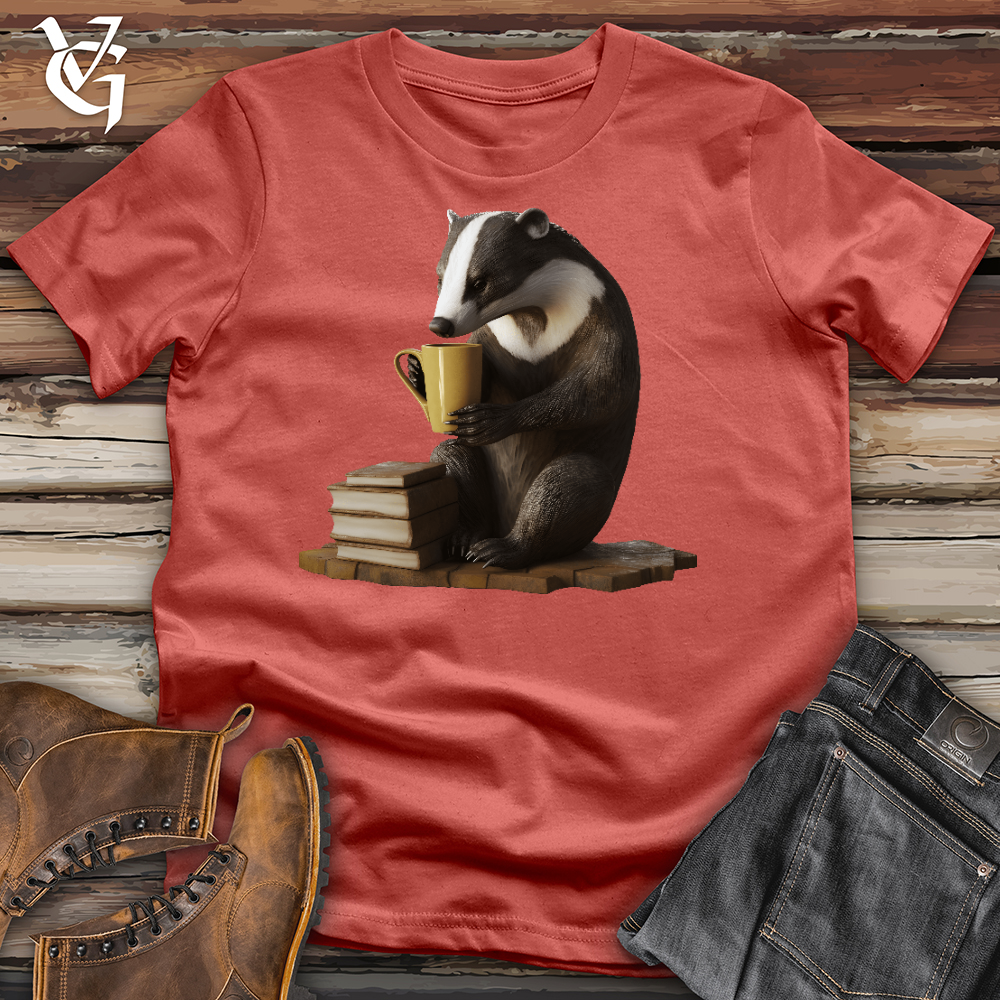 Viking Goods Honey Badger Book Club Cotton Tee Rust / L