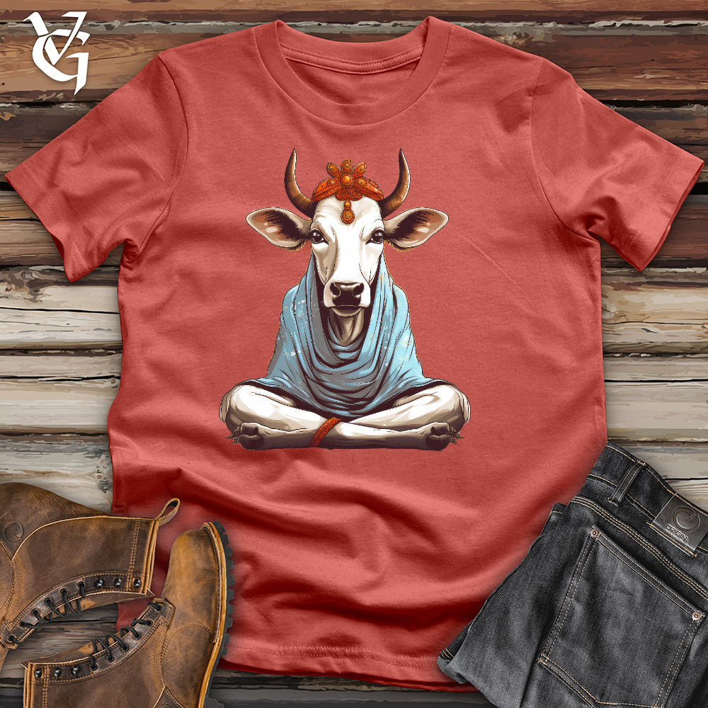 Viking Goods Meditating Cow Cotton Tee Rust / L