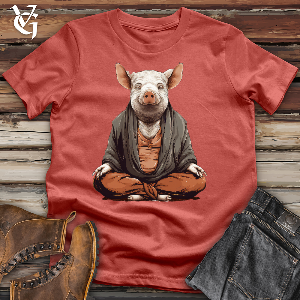 Viking Goods Meditating Pig Cotton Tee Rust / L