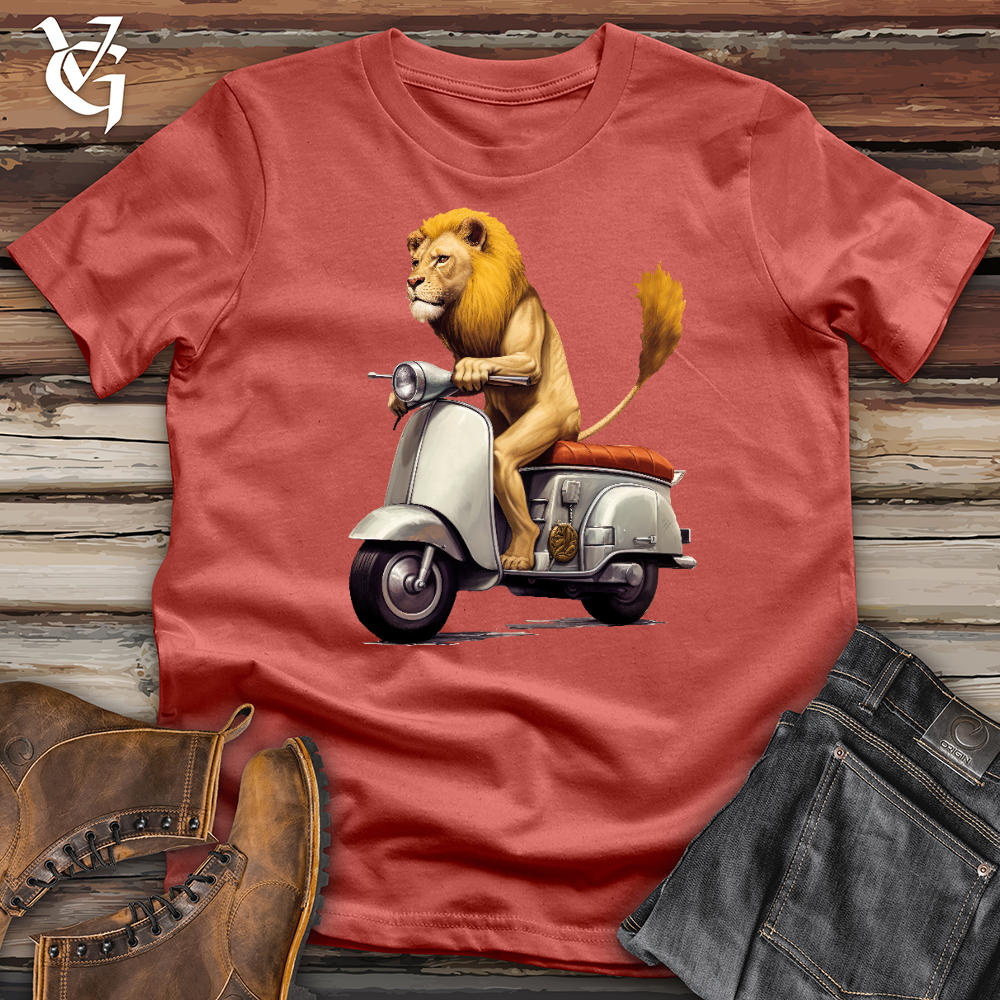 Viking Goods Moped Lion Cotton Tee Rust / L