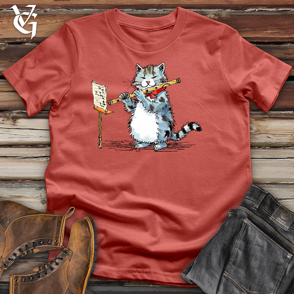 Viking Goods Musical Cat Cotton Tee Rust / L