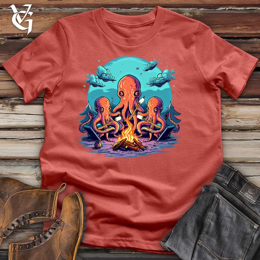 Viking Goods Octopus Campfire Cotton Tee Rust / L