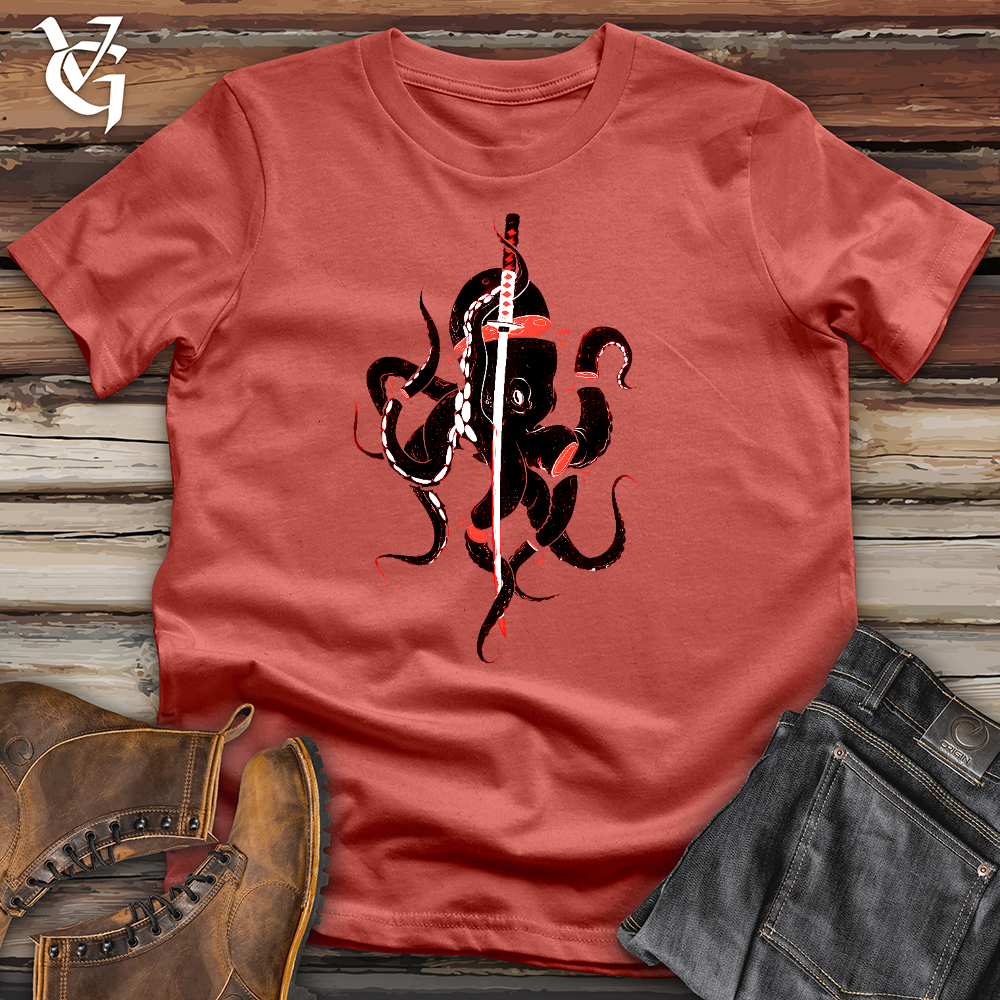 Viking Goods Octopus Samurai Cotton Tee Rust / L