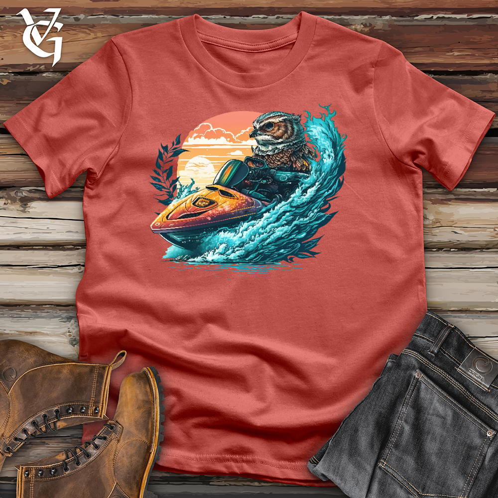 Viking Goods Owl Jet Ski Cotton Tee Rust / L