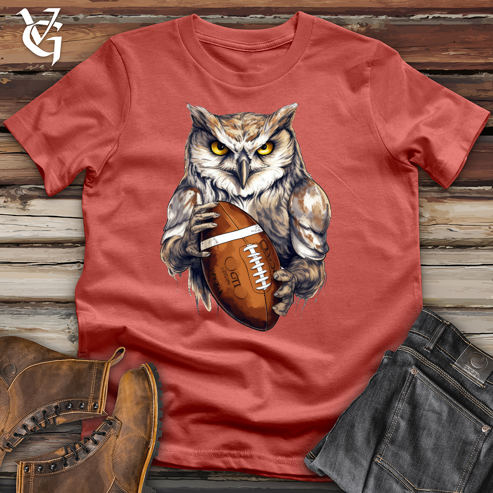 Viking Goods Owl Quarterback Cotton Tee Rust / L