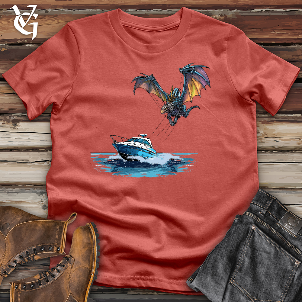 Viking Goods Parasailing Dragon Cotton Tee Rust / L