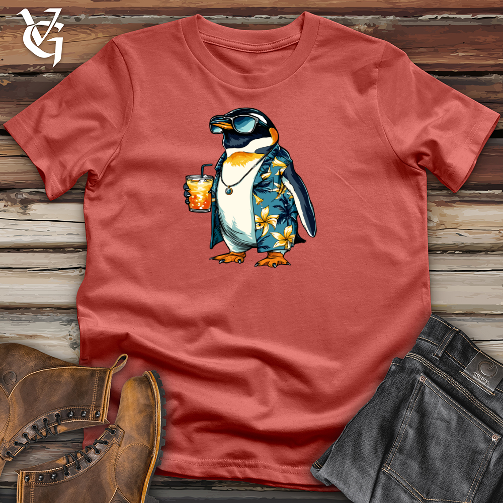 Viking Goods Penguin Vacation Vibes Cotton Tee Rust / L