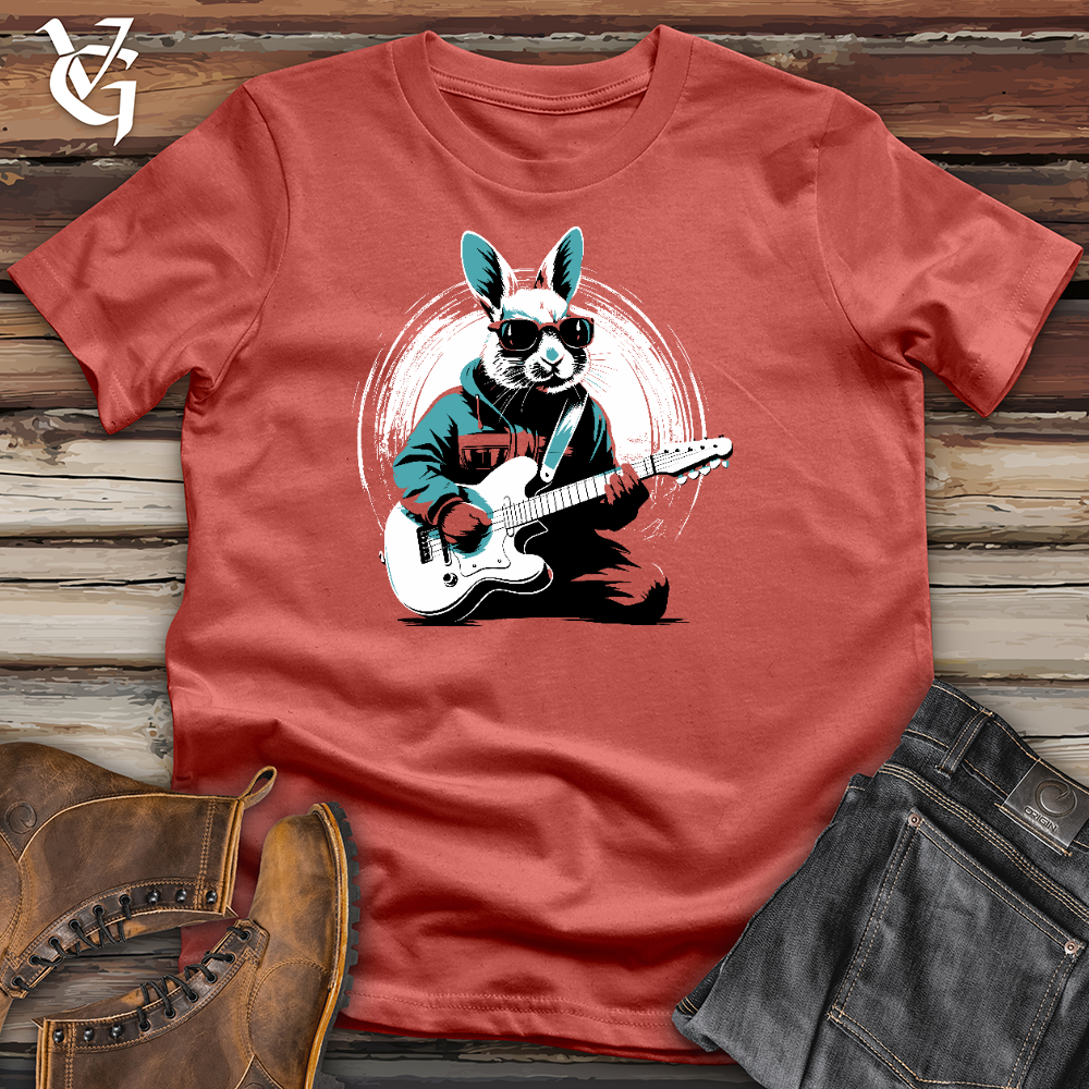Viking Goods Rabbit Playing Guitar Cotton Tee Rust / L
