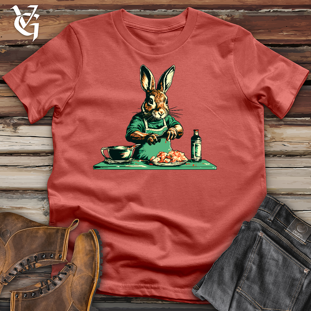 Viking Goods Rabbit Preparing Food Cotton Tee Rust / L