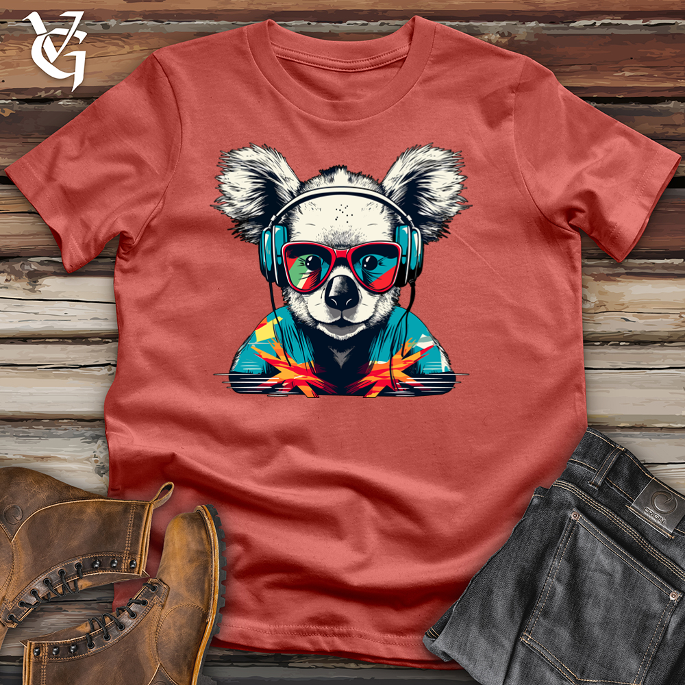 Viking Goods Retro Beatmaster Koala Cotton Tee Rust / L
