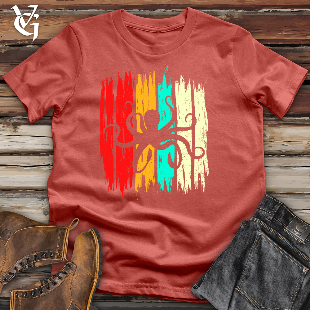 Viking Goods Retro Octopus Cotton Tee Rust / L