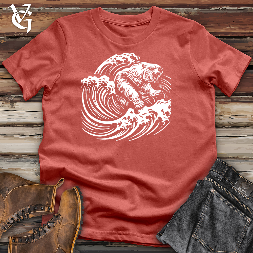 Viking Goods Rider Bear Wave Cotton Tee Rust / L
