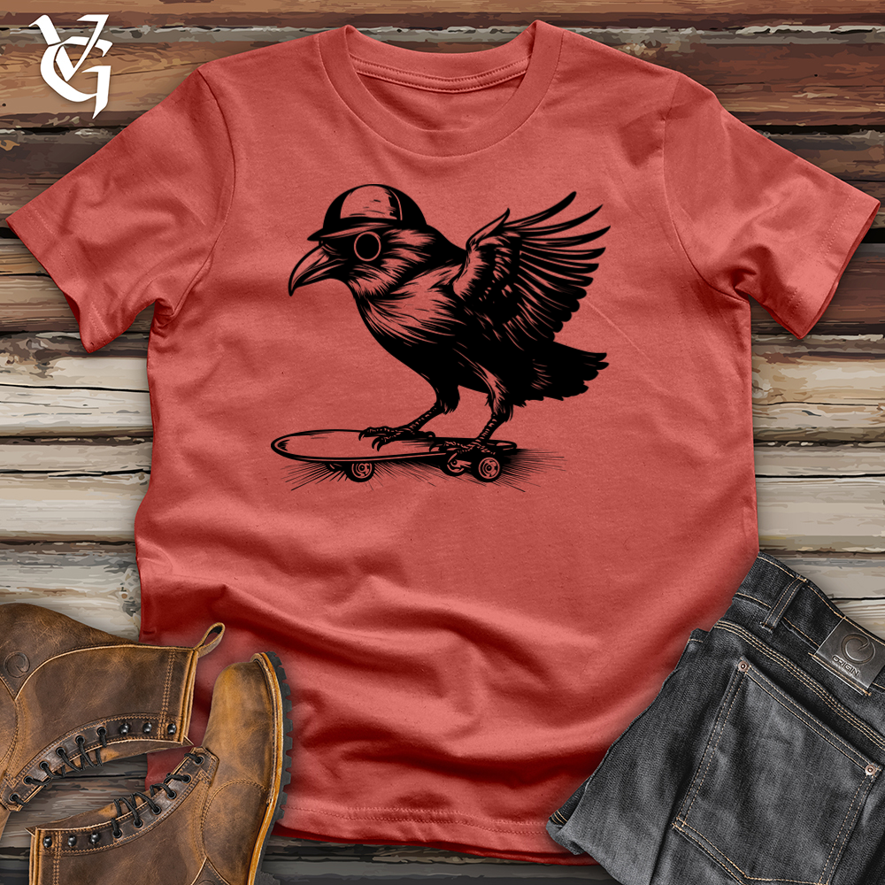 Viking Goods Skateboard Raven Glide Cotton Tee Rust / L