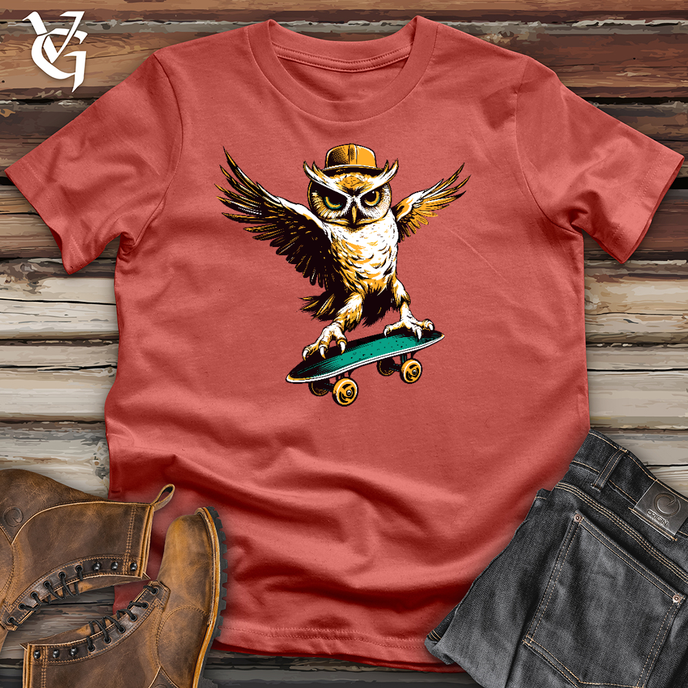 Viking Goods Skatewise Owl Cotton Tee Rust / L