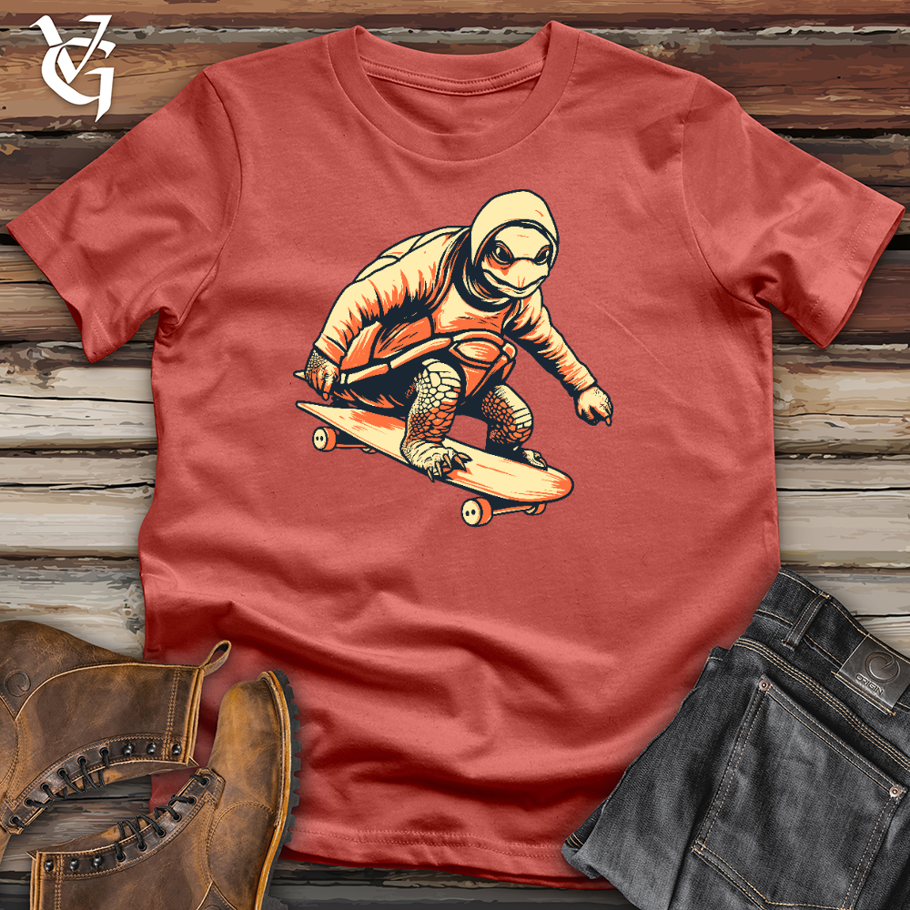 Viking Goods Skating Turtle Cotton Tee Rust / L