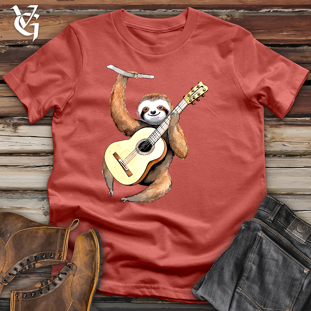 Viking Goods Sloth Guitarist Cotton Tee Rust / L