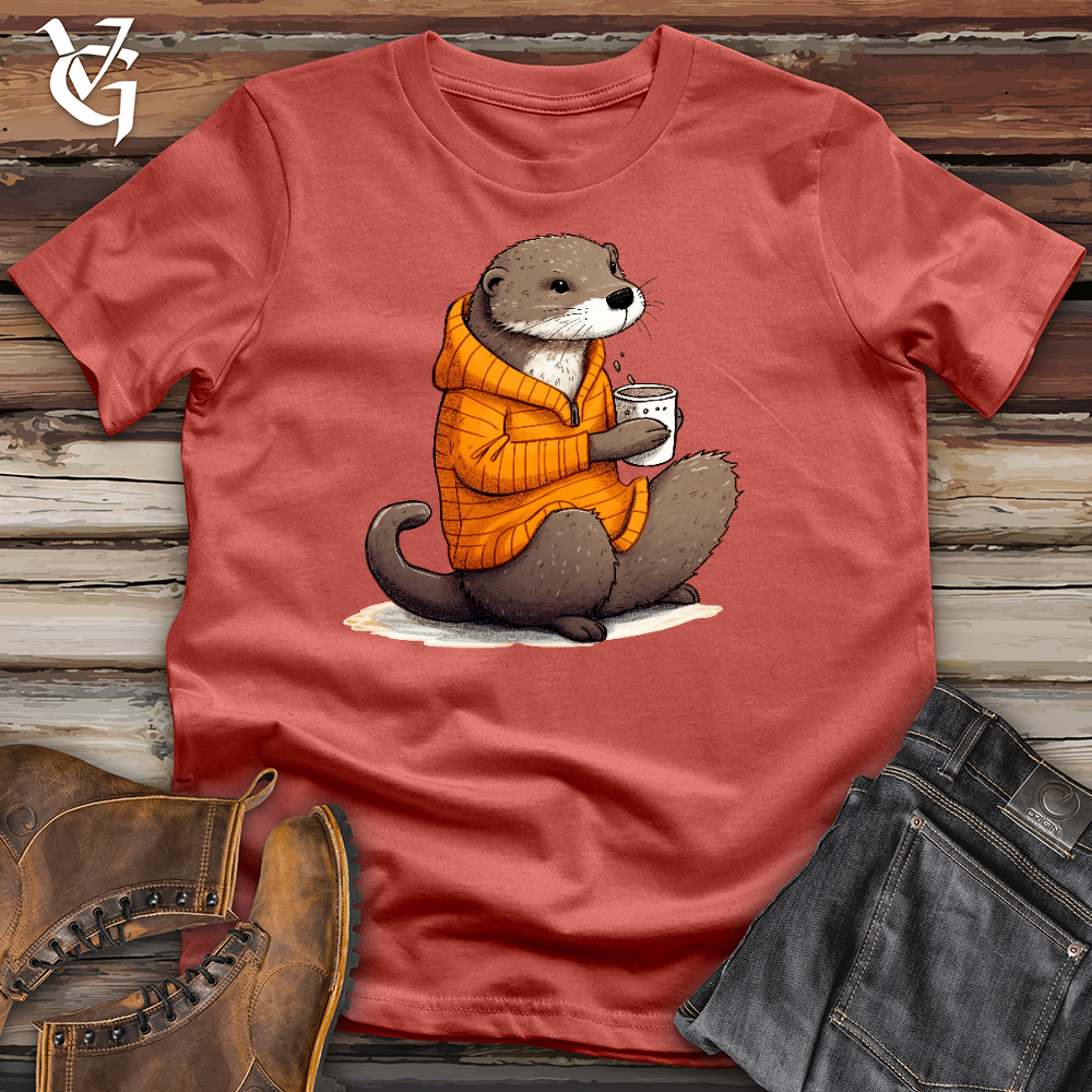 Viking Goods Tea Time Otter Cotton Tee Rust / L