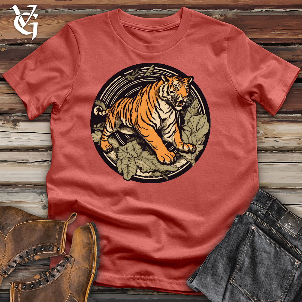 Viking Goods Tiger In The Midnight Cotton Tee Rust / L
