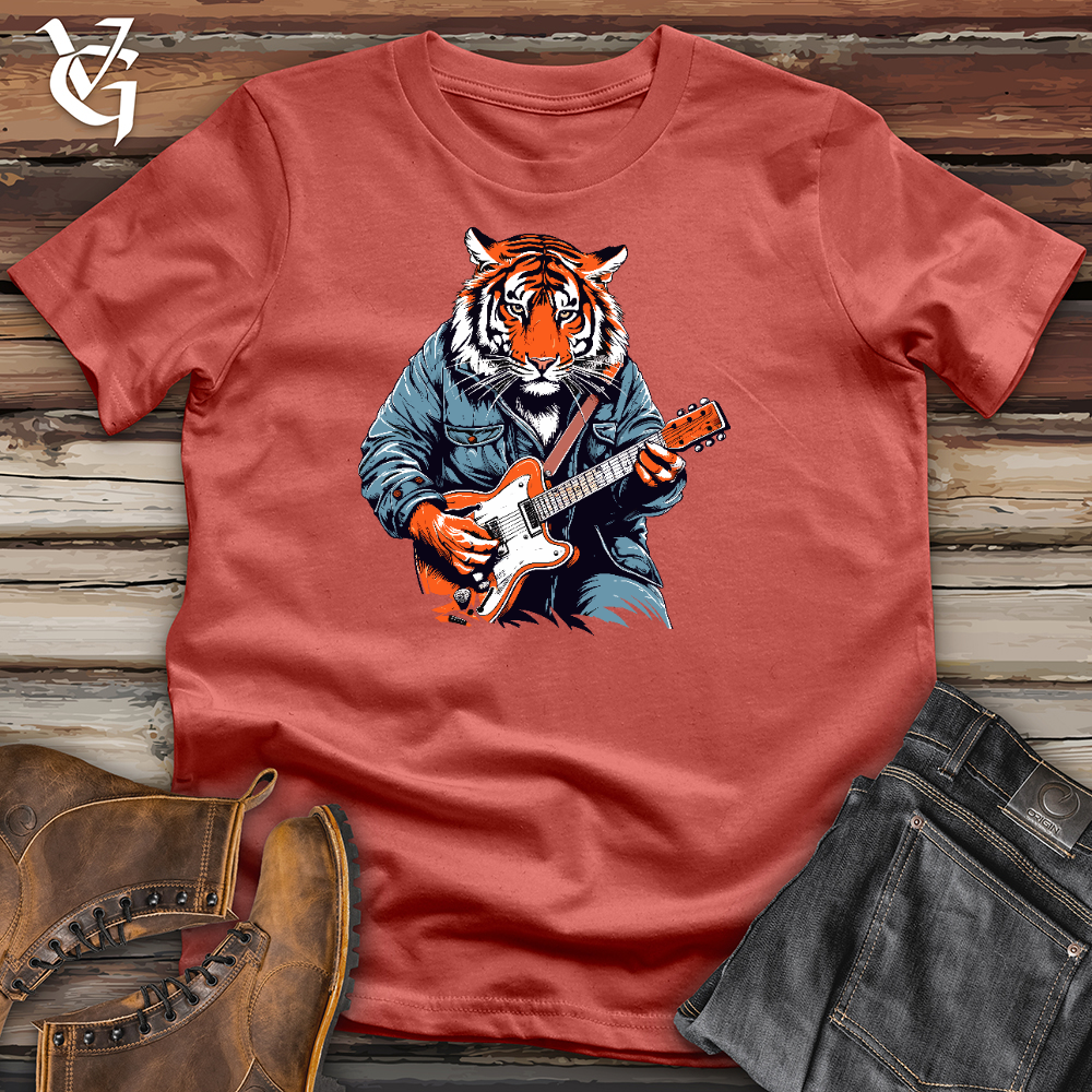 Viking Goods Tiger Playing Guitar Cotton Tee Rust / L