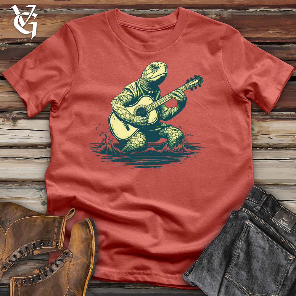 Viking Goods Turtle Playing Guitar Cotton Tee Rust / L