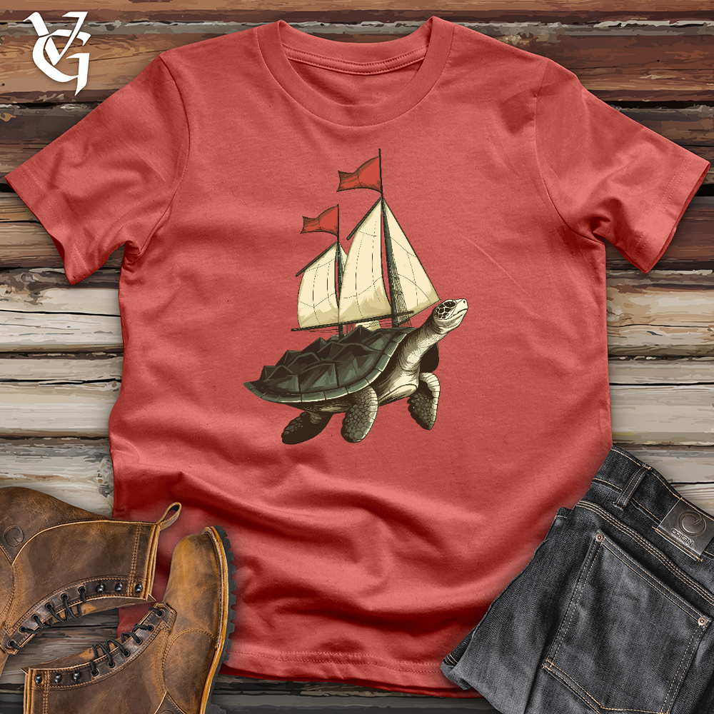 Viking Goods Turtle Sailboat Cotton Tee Rust / L