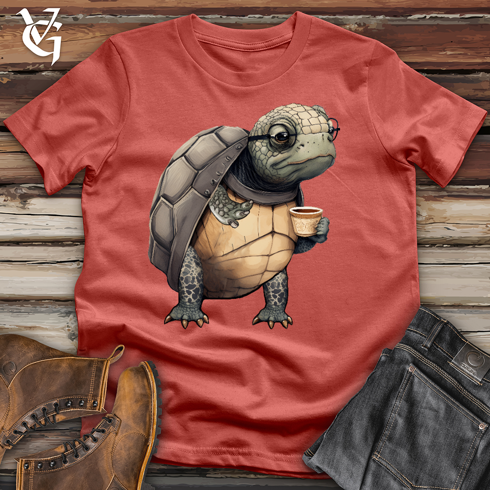 Viking Goods Turtle Tea Time Cotton Tee Rust / L