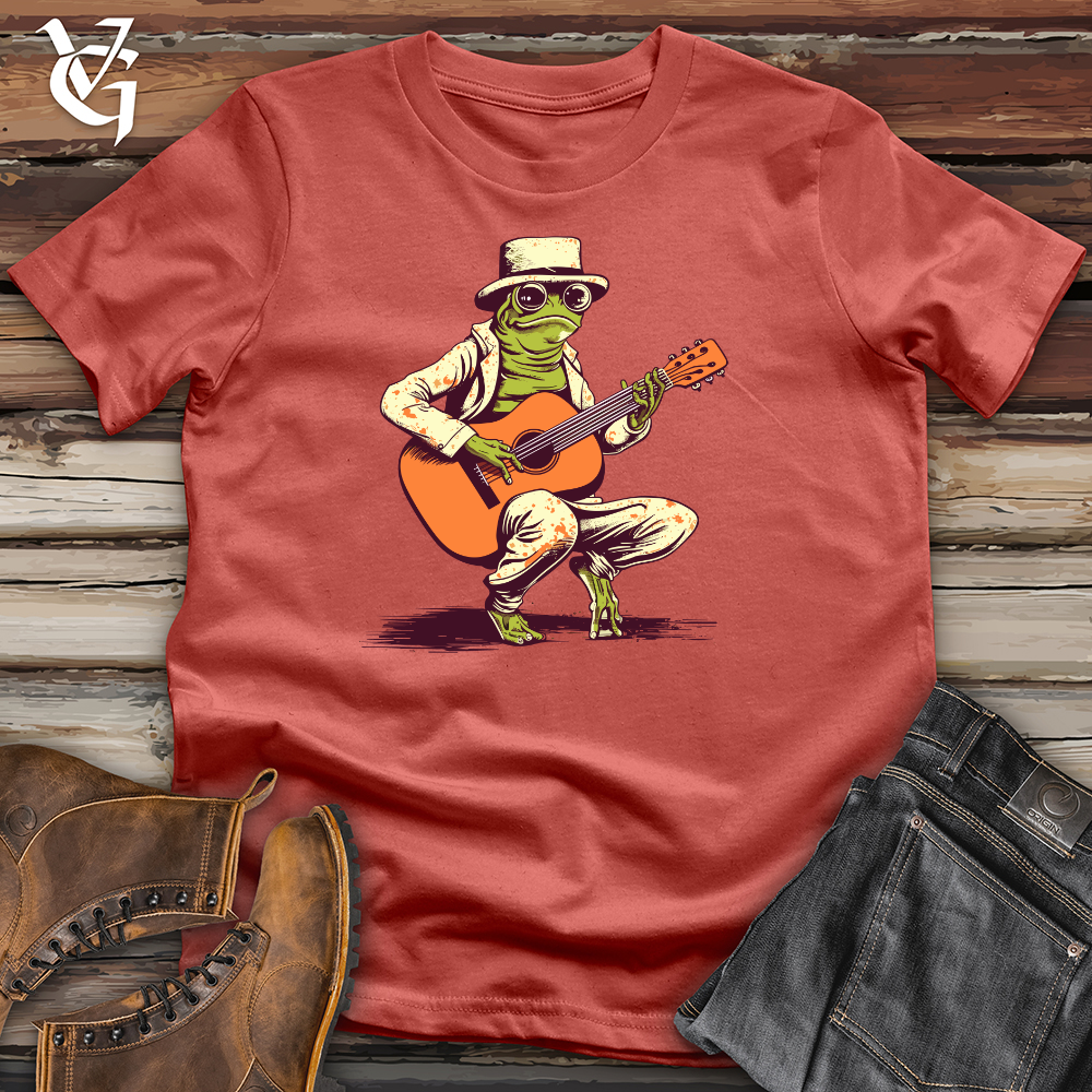 Viking Goods Vintage Guitar Frog Cotton Tee Rust / L