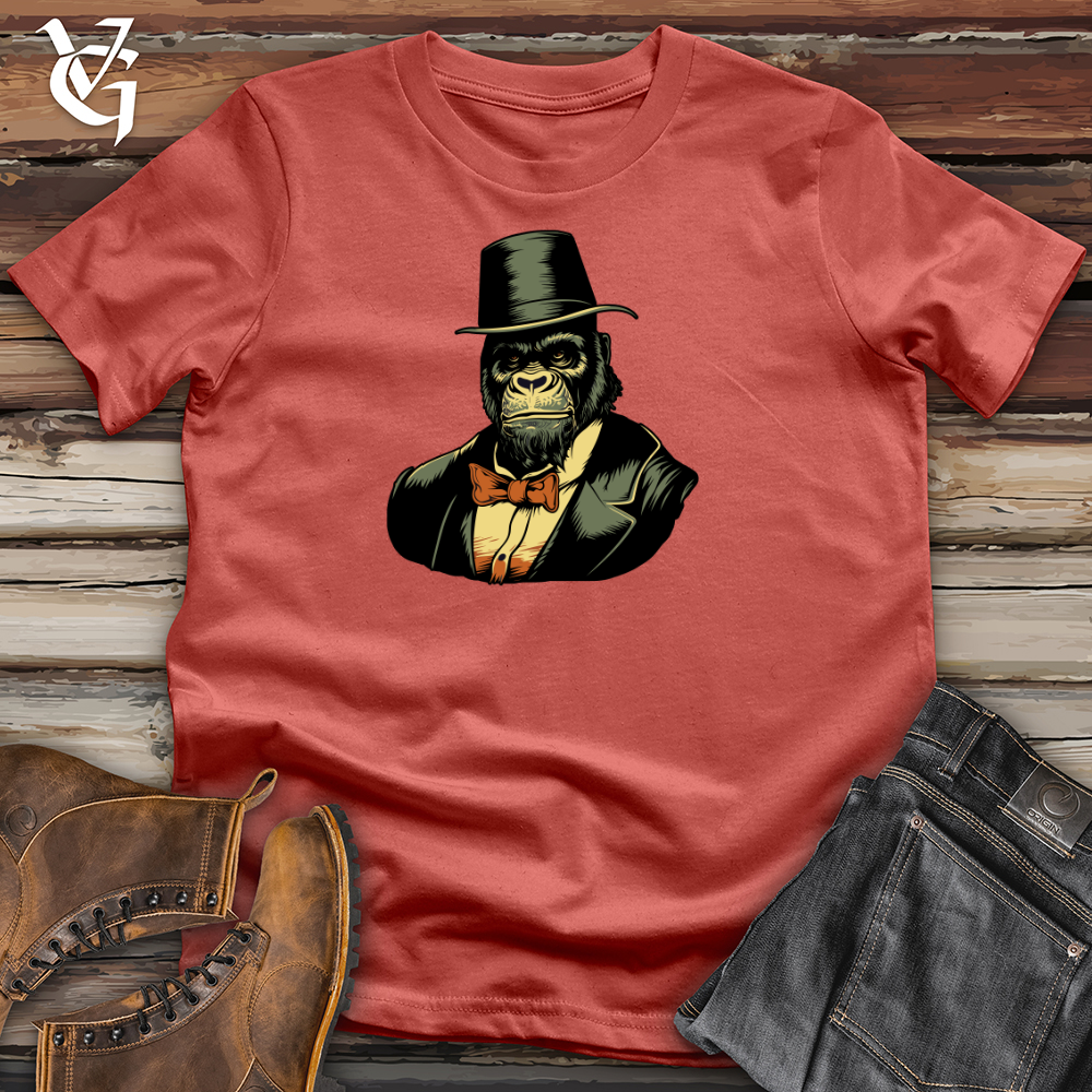 Viking Goods Vintage Top Hat Gorilla  Cotton Tee Rust / L