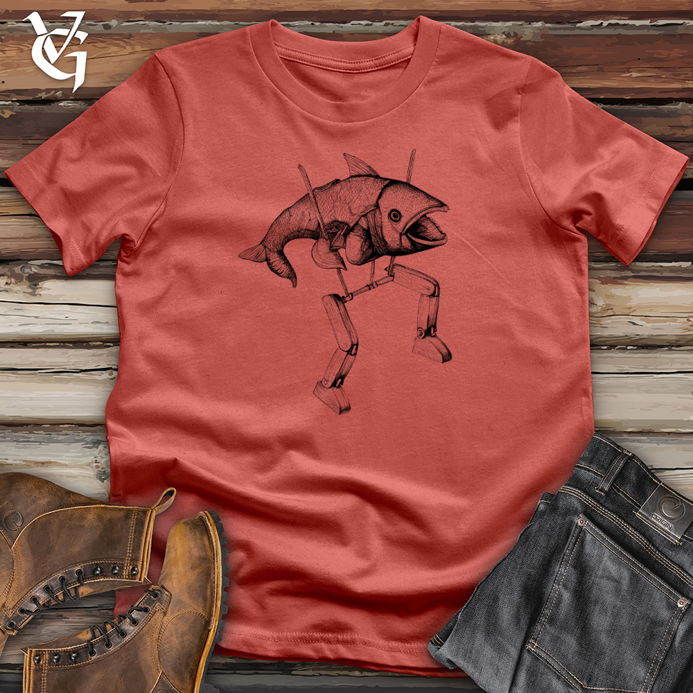Viking Goods Walking Fish Cotton Tee Rust / L
