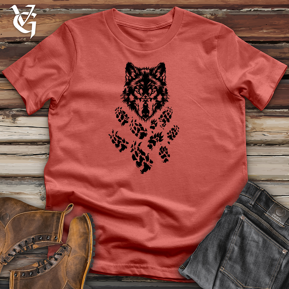 Viking Goods Wolf Paw Trail Cotton Tee Rust / L