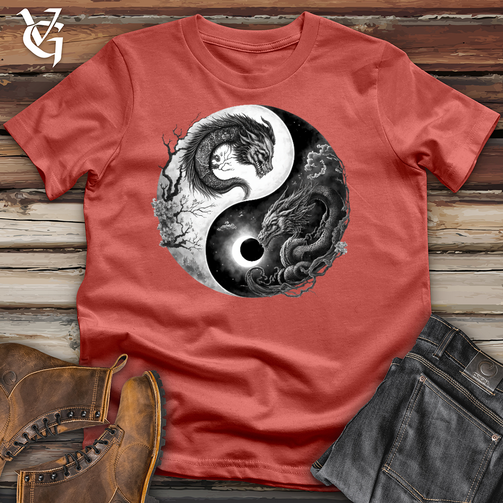 Viking Goods Yin Yang Dragons Cotton Tee Rust / L