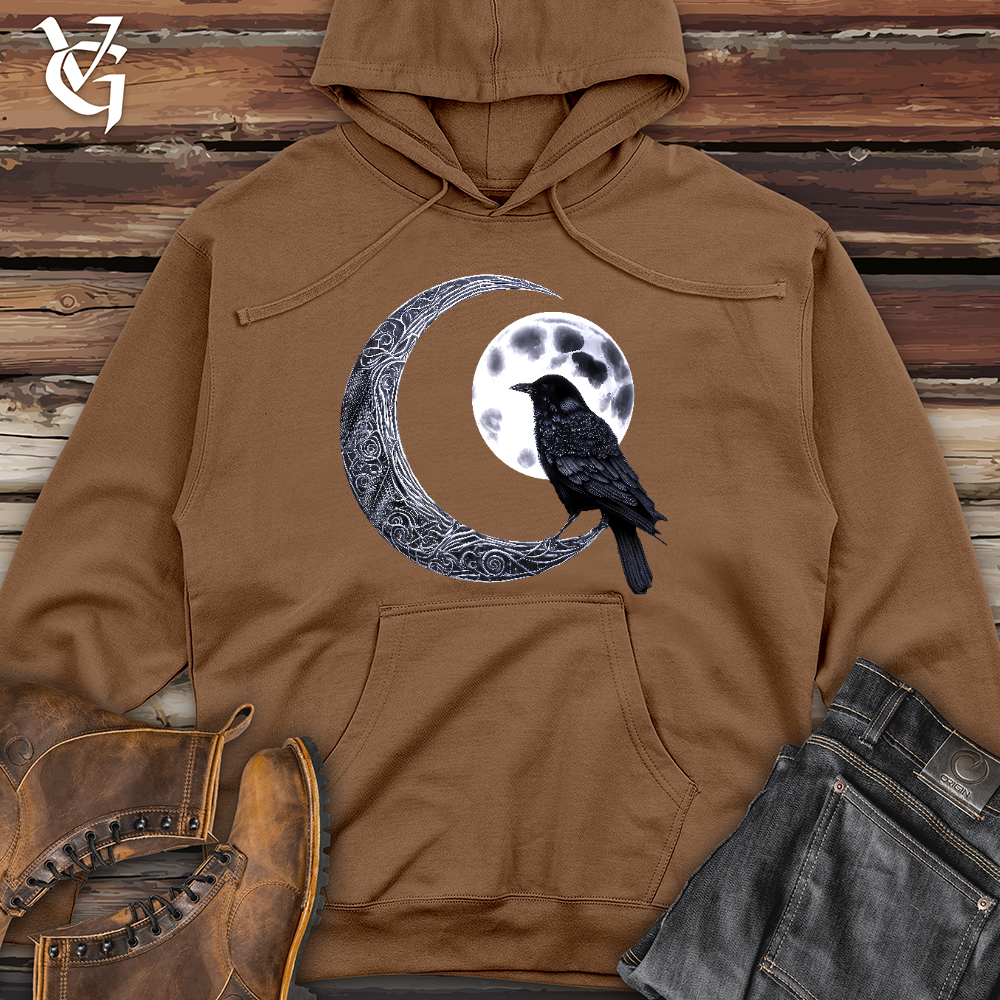 Viking Goods Raven &amp; Moon Negotiations Midweight Hooded Sweatshirt Saddle / L