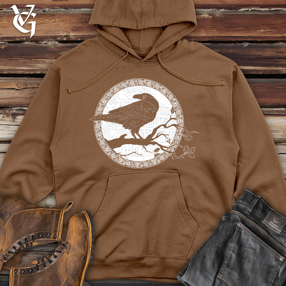 Viking Goods White Raven Winter Midweight Hooded Sweatshirt Saddle / L