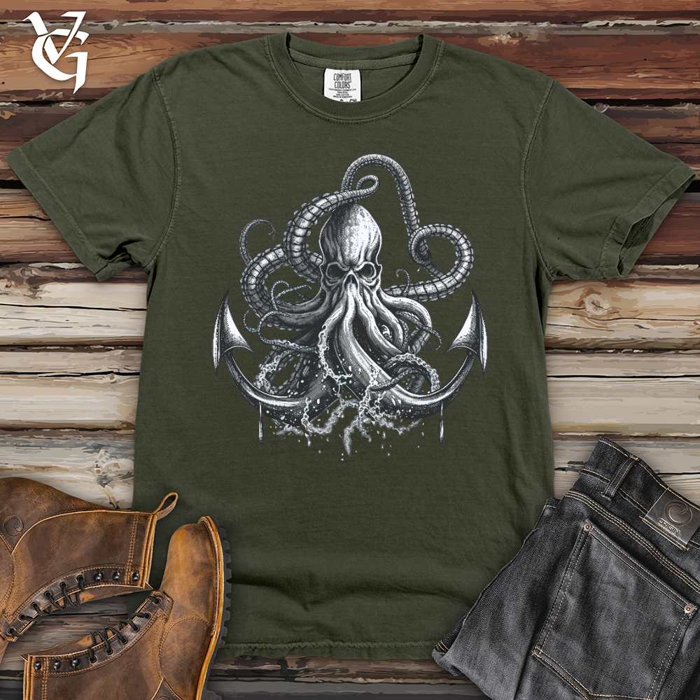 Viking Goods Anchored Octopus Heavy Cotton Comfort Colors Tee Sage / L